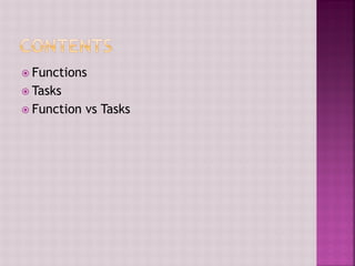 Functions and tasks in verilog | PDF | Programming Languages | Computing