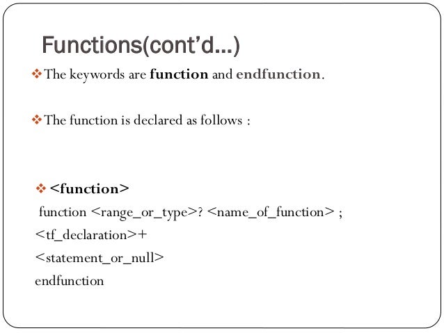 Functions and tasks in verilog