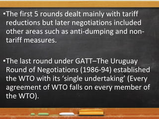 Wto Rounds WORLD TRADE ORGANISATION | PPT