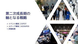 第二次成長期の
軸となる戦略
イベント事業｜EXPOT
メディア事業｜ADSNIPER
評価制度
 