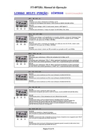 FT-897(D): Manual de Operação

LINHAS MULTI-FUNÇÃO: SÍNTESE         (continuação)




a




                   Página 51 de 91
 