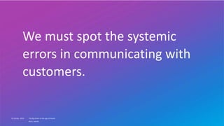 2024
© Zühlke
Klein, Daniel
We must spot the systemic
errors in communicating with
customers.
The Big Short in the age of GenAI
 