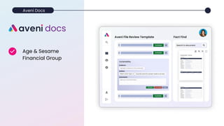 Age & Sesame
Financial Group
Aveni Docs
 