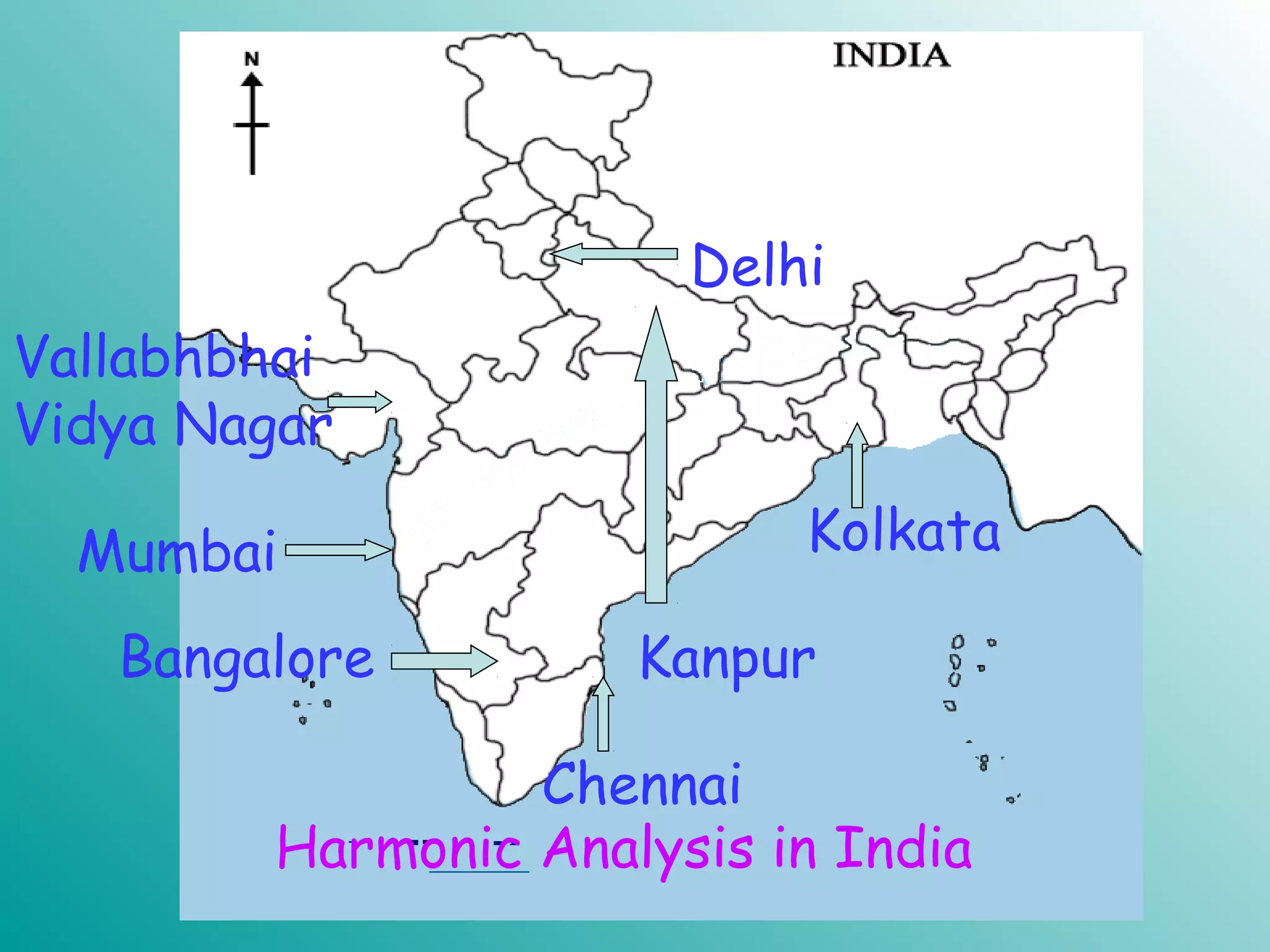 Delhi
Chennai
Bangalore
Mumbai Kolkata
Vallabhbhai
Vidya Nagar
Kanpur
Harmonic Analysis in India
 