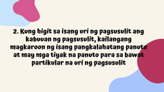 PAGBUO NG PAGSUSULIT | PDF