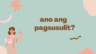 PAGBUO NG PAGSUSULIT | PDF