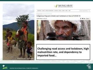 Dietary transition and food system disruption in forested areas of Indonesia