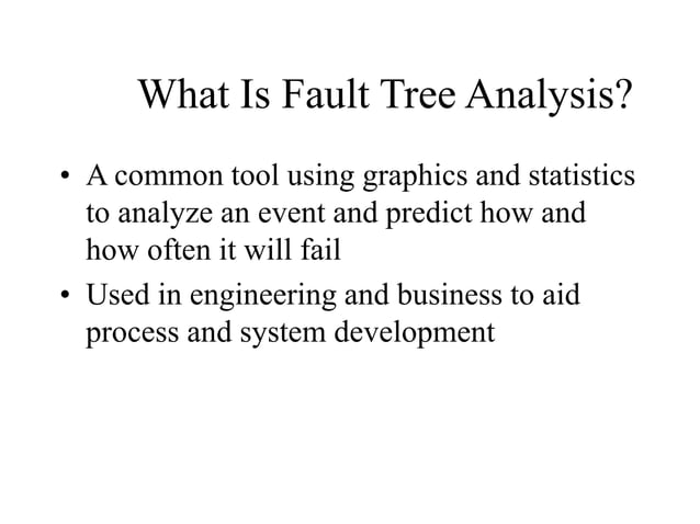FTA Slides for users.ppt slides for engineering. | PPT