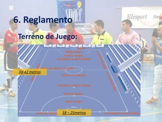 5. TÉCNICA BÁSICATIROAcción técnica consistente en todo lanzamiento del balón sobre la portería contraria con la intención de hacer gol.CONDUCCIÓNSon desplazamientos que hacen los jugadores/as con el balón. Se practica tocando la pelota, principalmente, con el exterior del pie. REGATESuperficies de contactoEL CONTROLInterior: se utiliza en distancias cortas y permite una alta precisión.