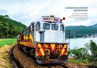 direciona a estratégia
de negócios e permite a
adaptação às mudanças dos
ciclos econômicos.
O DESENVOLVIMENTO
SUSTENTÁVEL
 