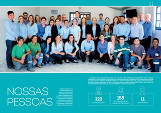 Balanço Social 2017 Balanço Social 2017www.ftc.com.br www.ftc.com.br
NOSSAS
PESSOAS
Comprometidos com
o desenvolvimento da
empresa e guiados pela
liderança corporativa,
nossos profissionais tra-
balham com transparência
e engajamento, seguindo
os princípios norteadores
que marcam a trajetória de
crescimento e desenvolvi-
mento da Concessionária.
120
COLABORADORES
11
ESTAGIÁRIOS
158
PROFISSIONAIS DE
EMPRESAS PARCEIRAS
11
Alinhados com os principais valores da empresa, cada colaborador é capacitado para a função
designada, e acima de tudo, motivado para o aprimoramento profissional. A Concessionária deseja
que todos sintam orgulho e tenham interesse em crescer e desenvolver-se, junto à empresa. Os cola-
boradores constroem todos os dias a história da Ferrovia, que começou há 21 anos e, sem dúvida, já
é parte do desenvolvimento do futuro. Em 2017, a empresa contou com:
 