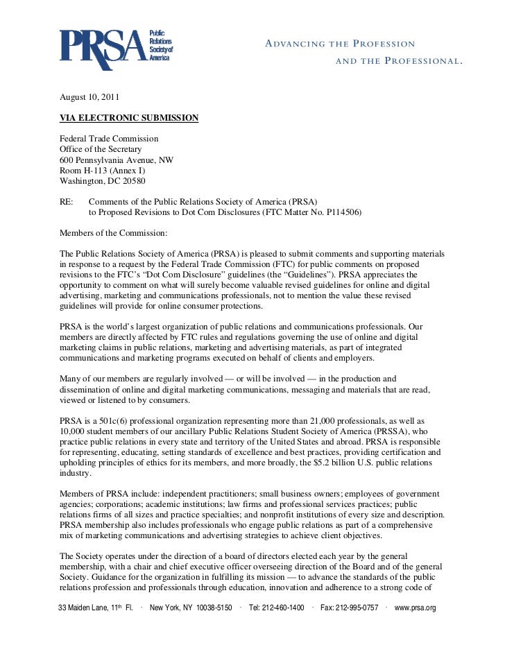 August 10, 2011VIA ELECTRONIC SUBMISSIONFederal Trade CommissionOffice of the Secretary600 Pennsylvania Avenue, NWRoom H-1...