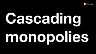 Cascading
monopolies
 