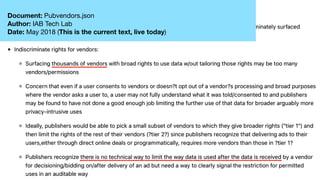 Document: Pubvendors.json
Author: IAB Tech Lab
Date: May 2018 (This is the current text, live today)
 