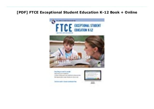 Pdf Ftce Exceptional Student Education K 12 Book Online