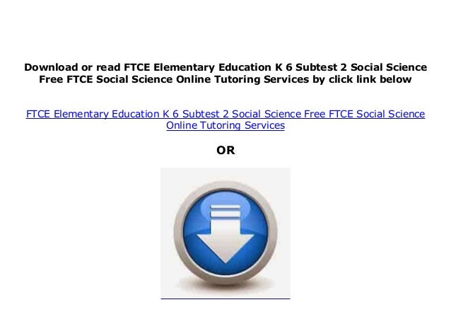 EBOOK PAPERBACK LIBRARY FTCE Elementary Education K 6 Subtest 2 Social 