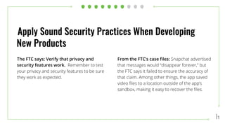 Federal Trade Commission's Start With Security Guide Slide 29