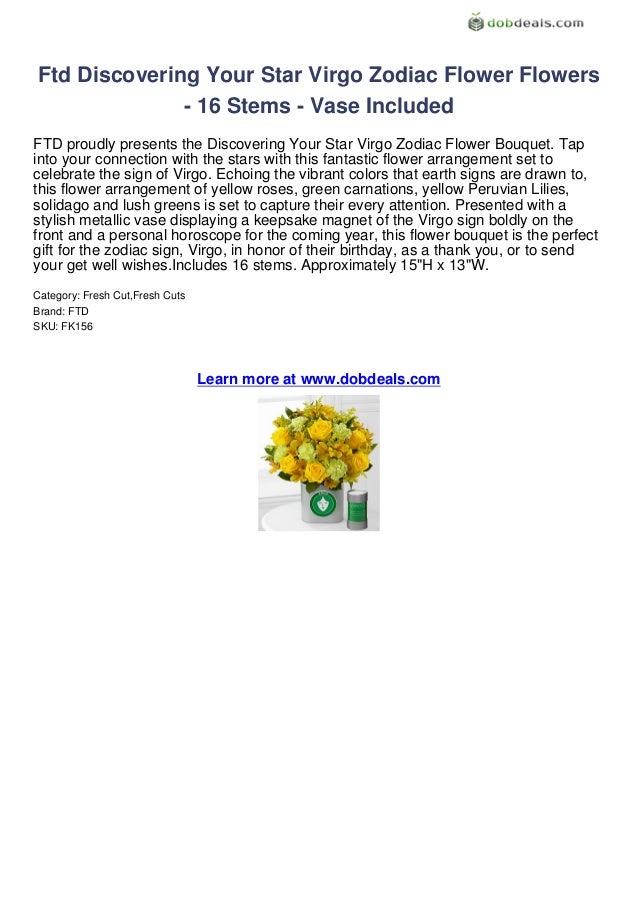 Ftd discovering your star virgo zodiac flower flowers 16 stemsvase included review by dobdeals