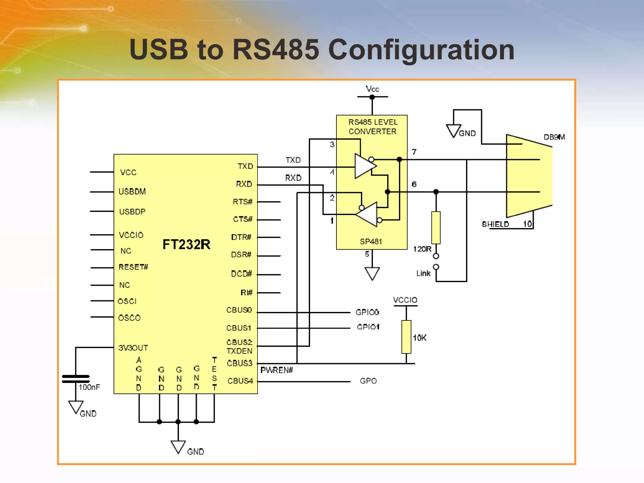 USB to RS485 Configuration 