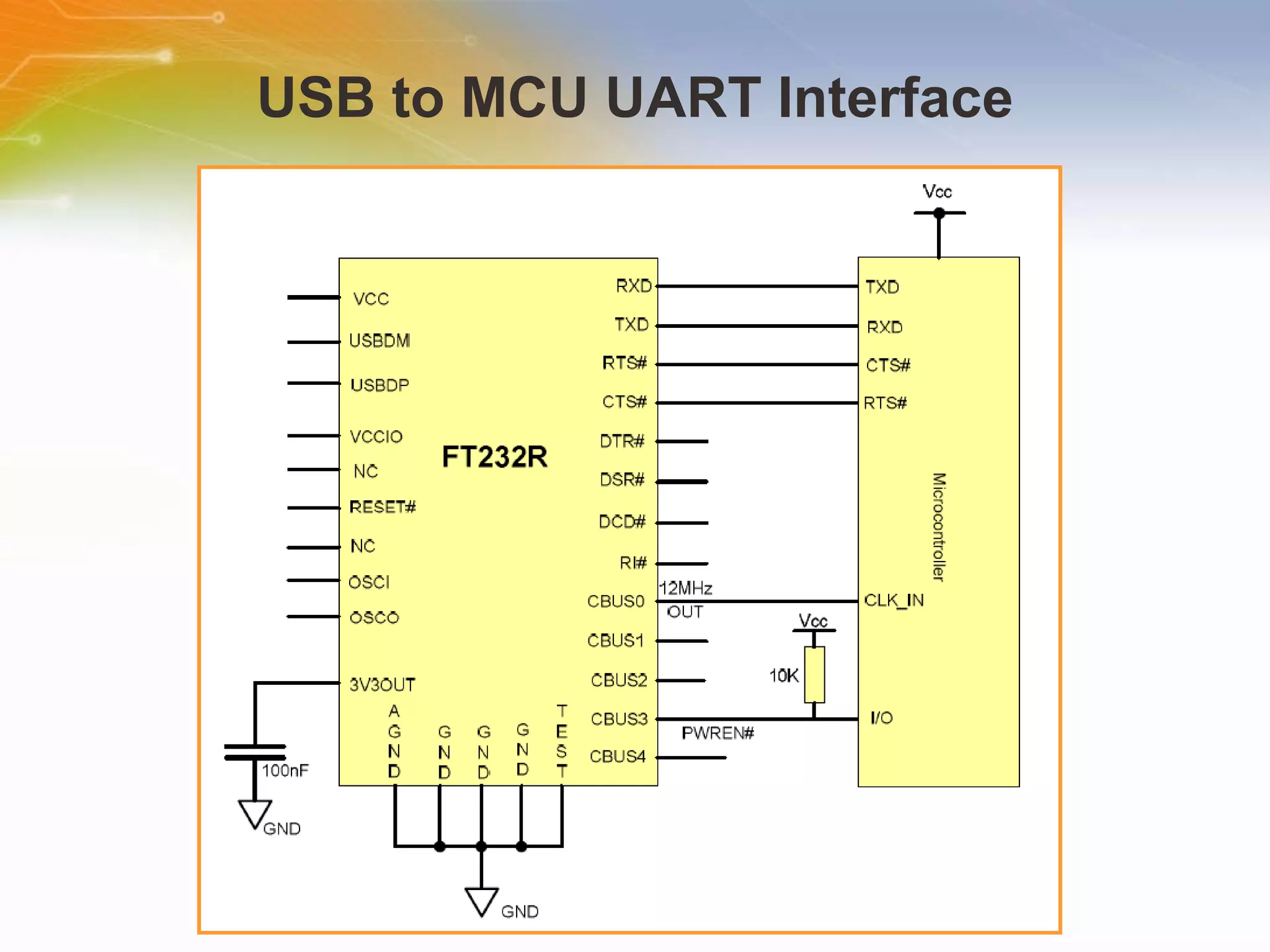 USB to MCU UART Interface 