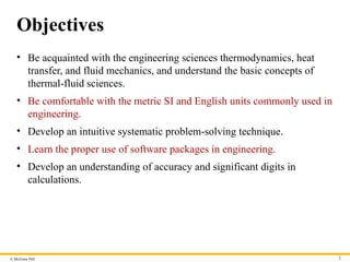 Thermofluids engineering chapter 1 introduction | PPTX