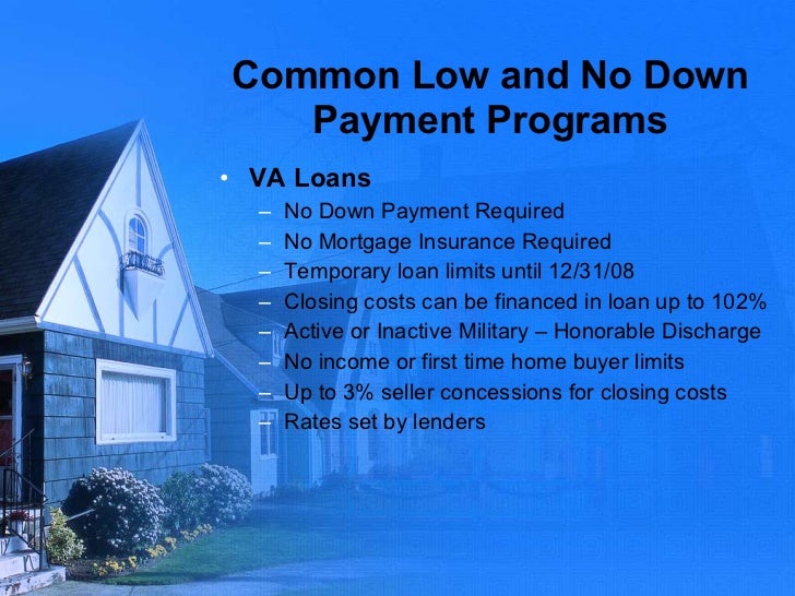 can i buy a home with no down payment