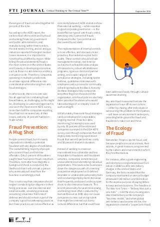 September 2014
3
these types of fraud occurred together 30
percent of the time.
According to the ACFE report, the
sectors ...