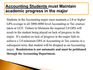 College of Business Majors(Main Campus)Accounting  Economics (BA & BSBA)Finance  General Business  Management  Marketing Real Estate Only courses earned with a "C" grade or better will be counted towards meeting major requirements