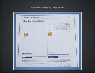 Highmark BCBS Help Tip Design Pattern

 
