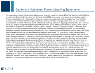 Cautionary Note About Forward-Looking Statements
2
This presentation includes "forward-looking statements" within the mean...