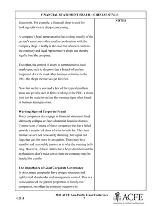 FTI: Financial Statement Frauds - Chinese-Style (Article) | PDF