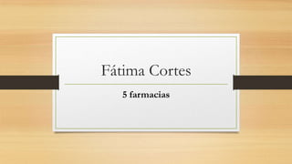 Fátima Cortes
5 farmacias

 