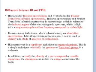 Fourier Transform Infrared Spectroscopy Technique | PDF