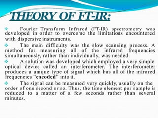 FTIR Fourier transform infrared spectroscopy | PPTX