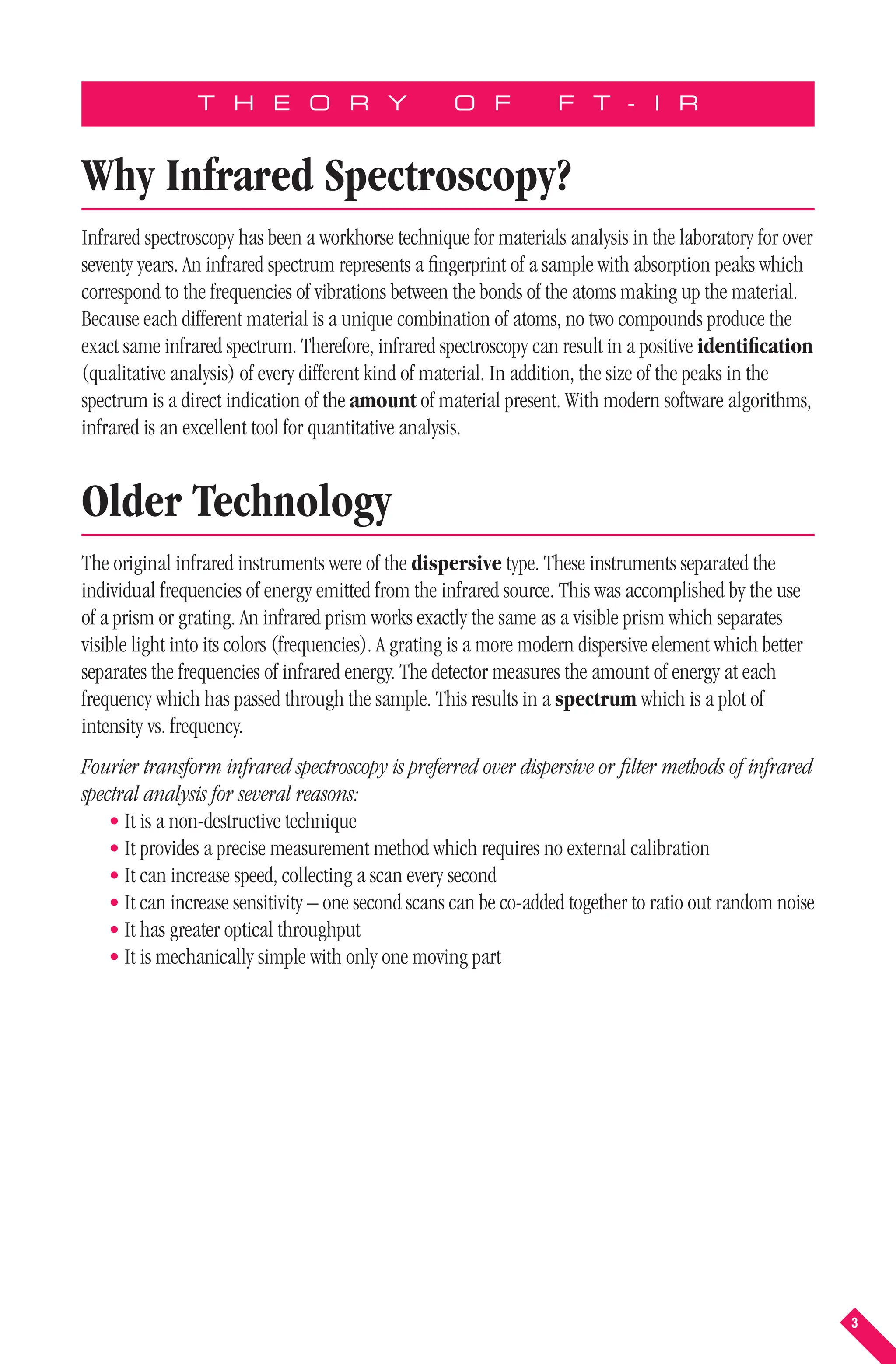 Introduction to fourier transform infra red spectroscopy | PDF