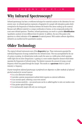 Introduction to fourier transform infra red spectroscopy | PDF