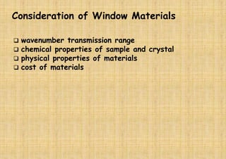 Window Ftir Ftir theory and applications | PPTX