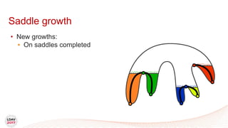 Saddle growth
• New growths:
• On saddles completed
 