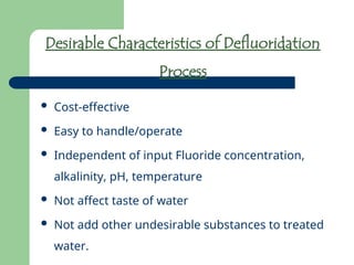 Fluride Toxicity & Defluoridation in detaile | PPT