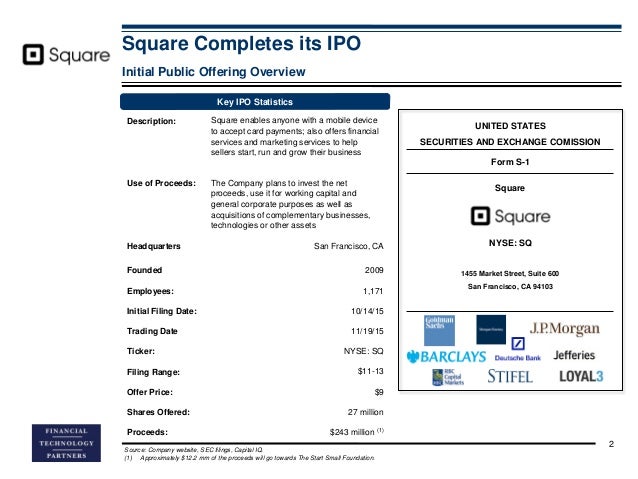 Square 1 financial ipo