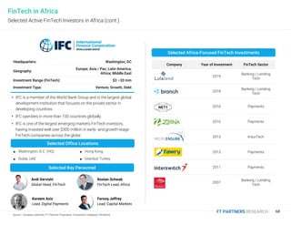 FT PARTNERS RESEARCH 68
Source: Company websites, FT Partners’ Proprietary Transaction Database, PitchBook
FinTech in Afri...