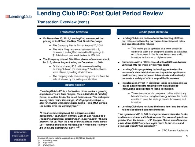 The lending club ipo date