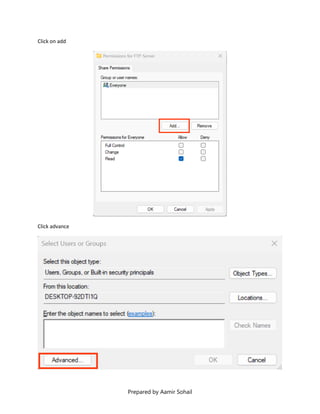 Prepared by Aamir Sohail
Click on add
Click advance
 