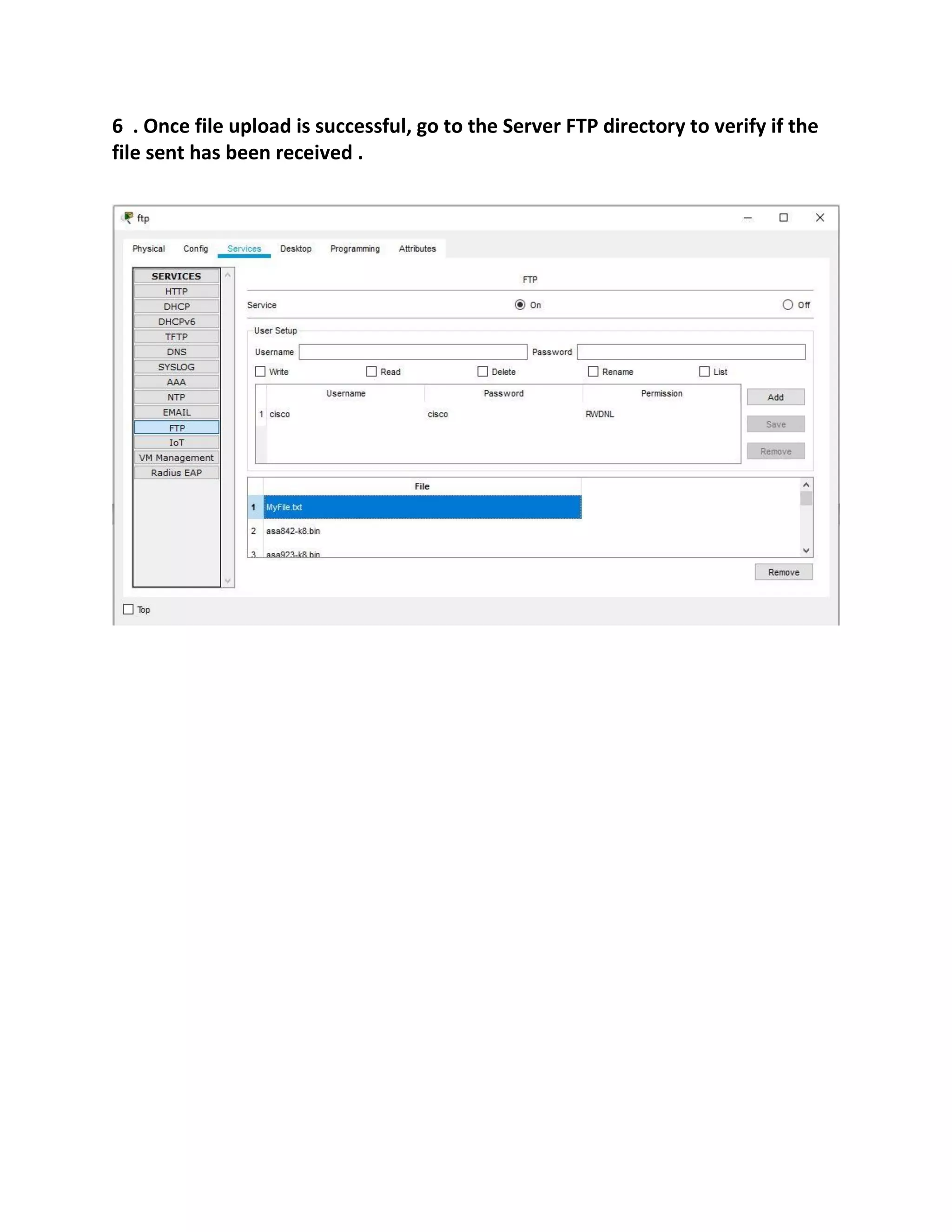 Ftp server configuration on cisco packet tracer | PDF