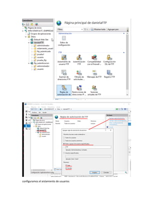 configuramos el aislamiento de usuarios
 