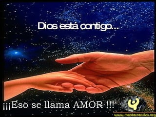 ¡¡¡Eso se llama AMOR !!! Dios está contigo... 