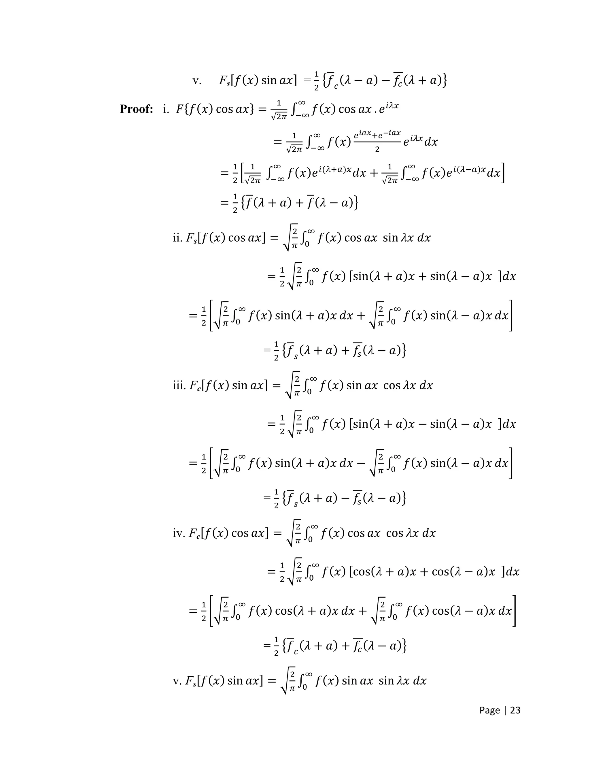 Page | 23
v. Fs =
Proof: i.
ii. Fs
=
iii. Fc
=
iv. Fc
=
v. Fs
 