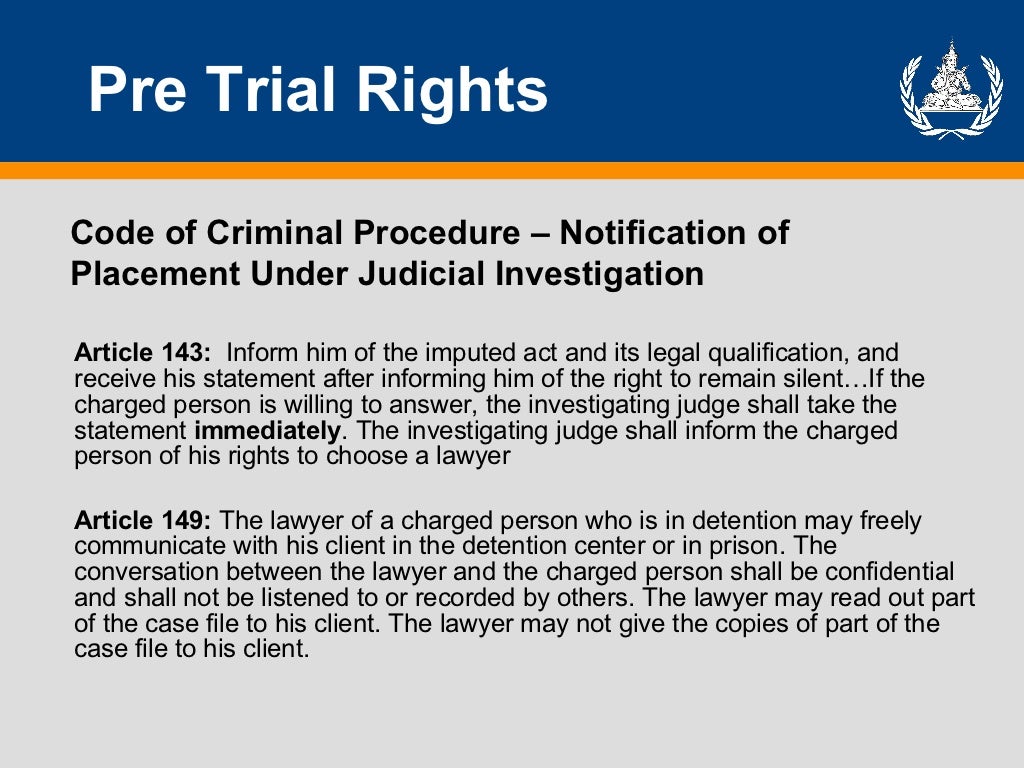 Fair Trial Rights Club Seminar 2