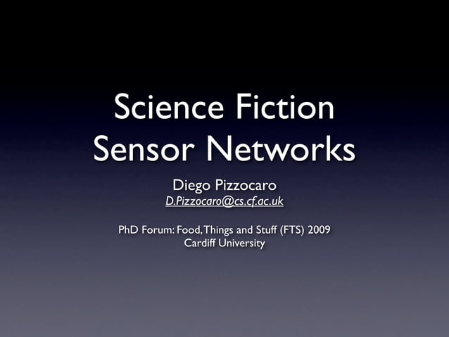 Science Fiction Sensor Networks | PPT