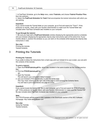 FastTrack Schedule 10 Tutorials | PDF